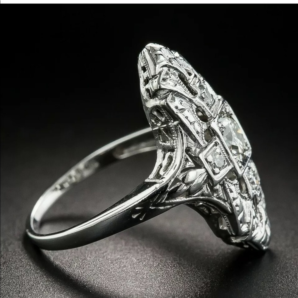 New 925 Silver Vintage Women’s Party sapphire Ring - Picture 3 of 6